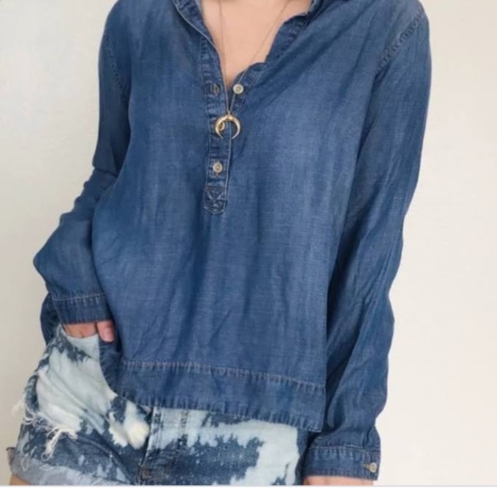 Cloth & Stone Chambray Popover Shirt